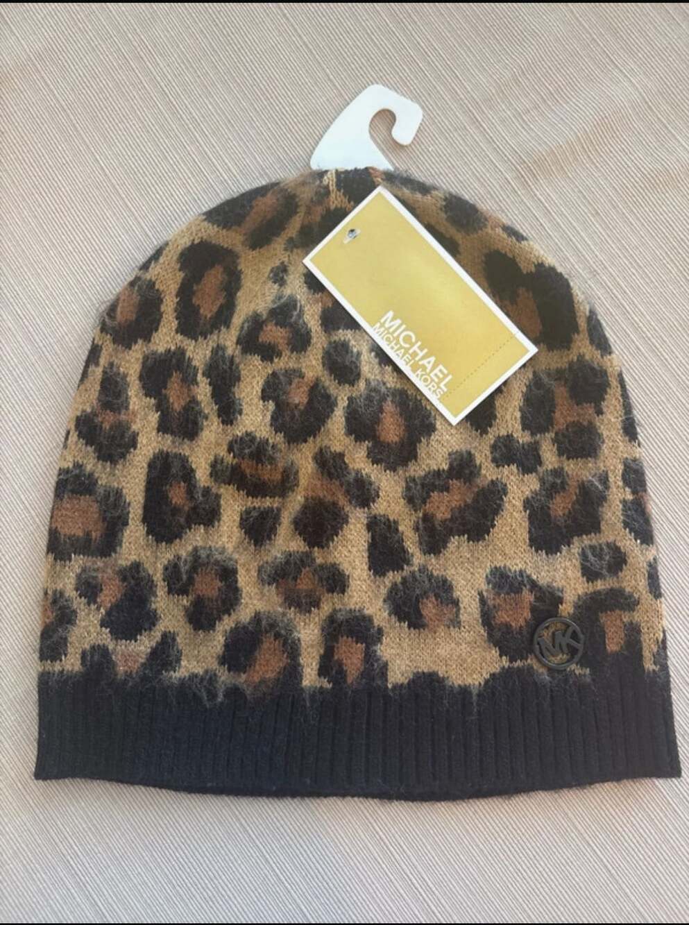 Michael Michael Kors Brushed Leopard Winter Beanie Hat